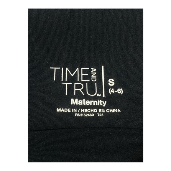 Time and Tru Maternity Blue Jean Shorts with Distressed Details Size: S (4-6) - Picture 3 of 12